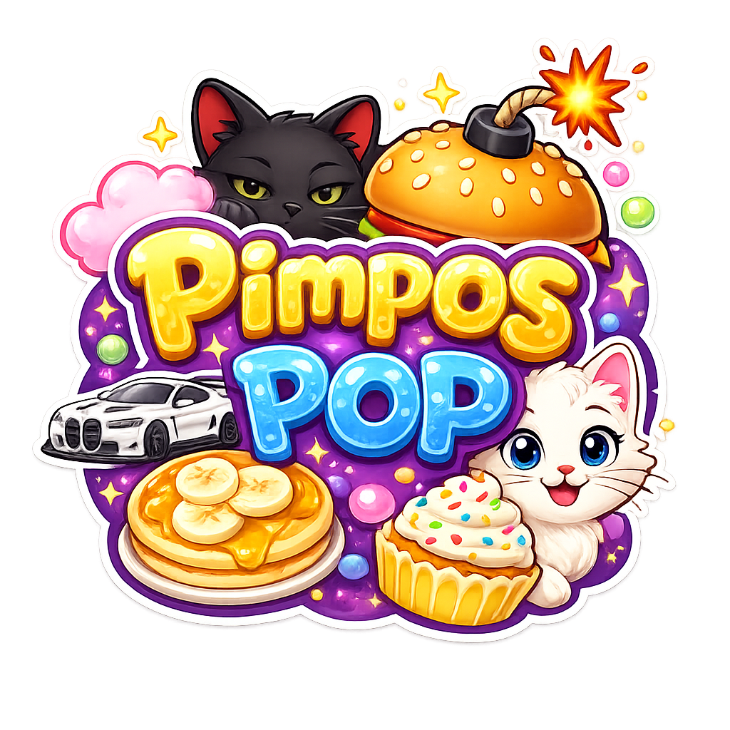 Pimpos Pop — jogo match-3 fofo e viciante
